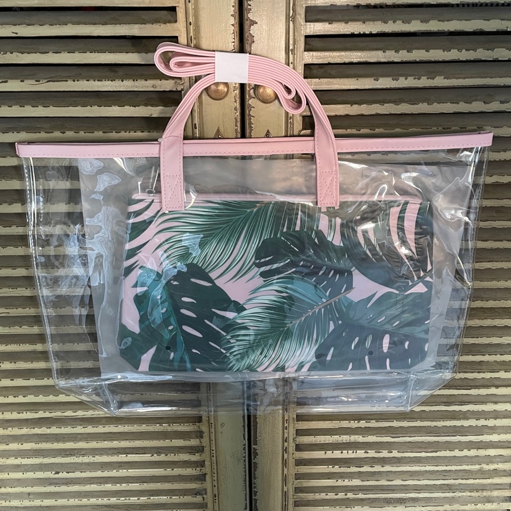 Ulta Beauty plastic tote bag and makeup bag